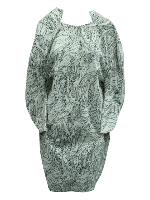 Marni Pre-Owned vestido corto manga larga con estampado gráfico