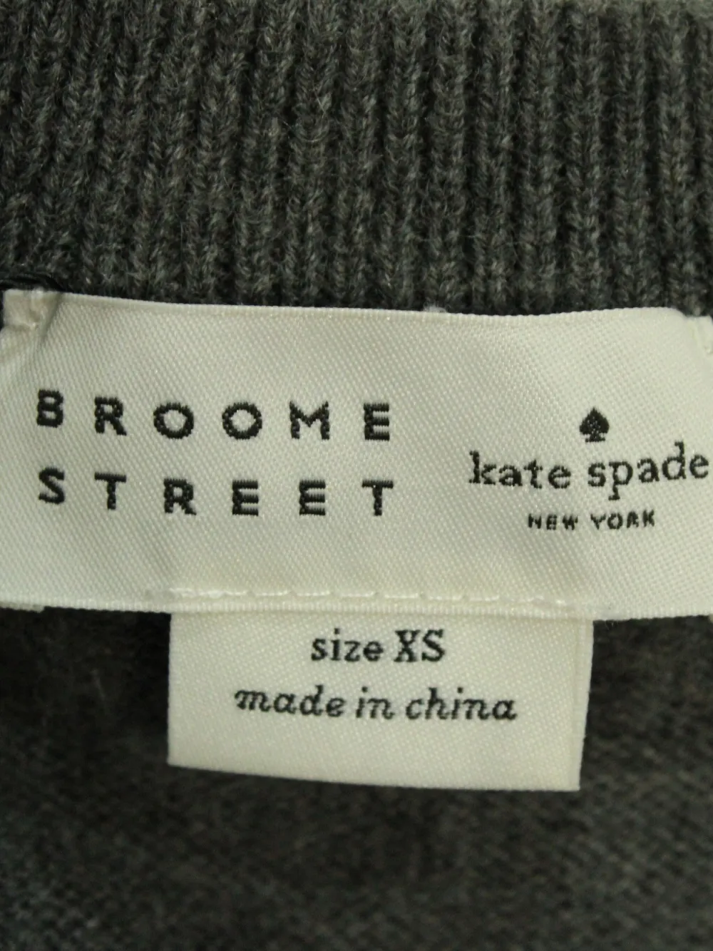 Pre-owned Kate Spade X Boome Embroidered Face Sweater In Gray