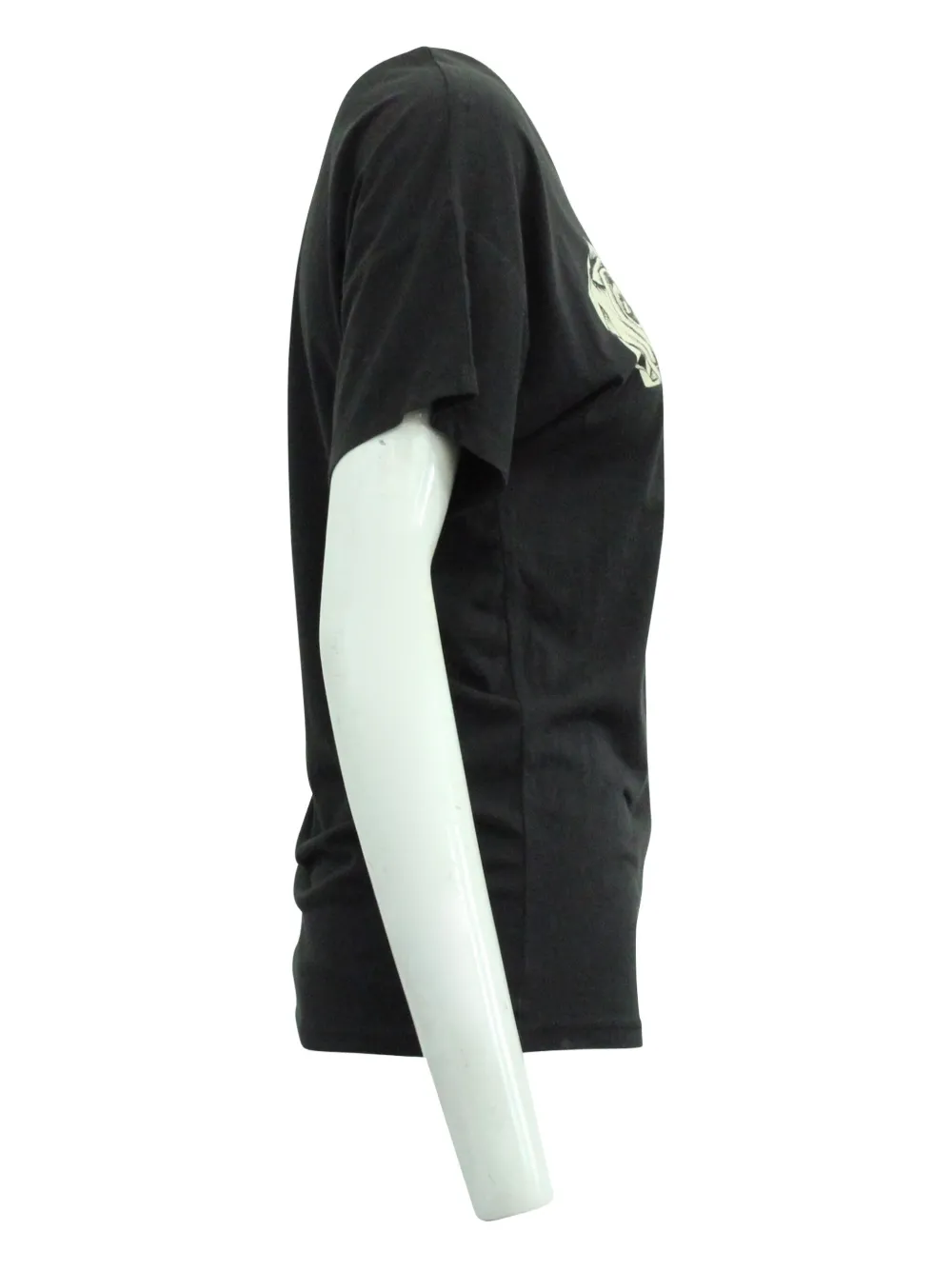 Pre-owned Alexander Mcqueen Rose-print T-shirt In Black