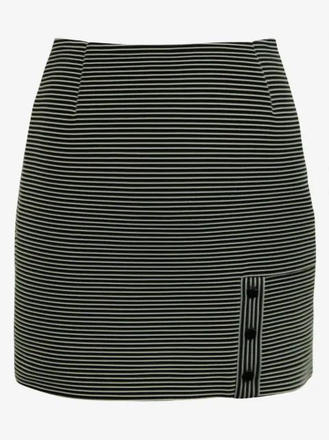 Mugler Vintage falda lápiz con motivo de rayas