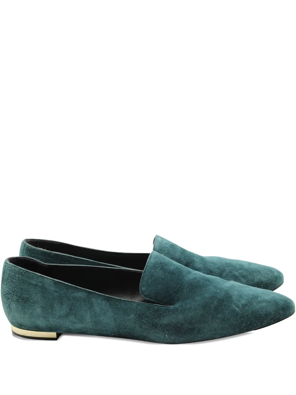 Burberry Pre-Owned suede loafers | Green | Image 1