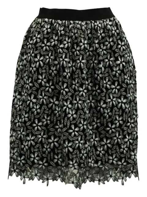 Self-Portrait guipure-lace mini skirt
