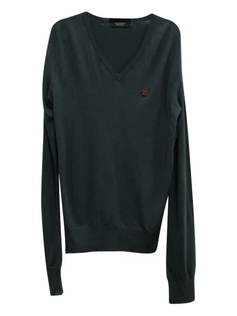 Viktor & Rolf Vintage V-neck fine-knit jumper