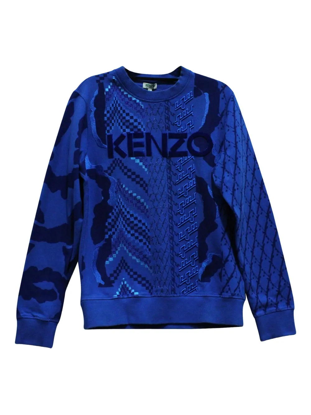 Kenzo Pre-Owned sudadera de algodón en jacquard | azul | Image 1