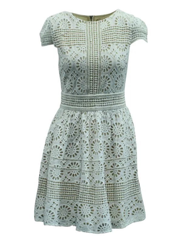 Alice + Olivia Eyelet Lace Dress - White Alice + Olivia Eyelet Lace Dress - White