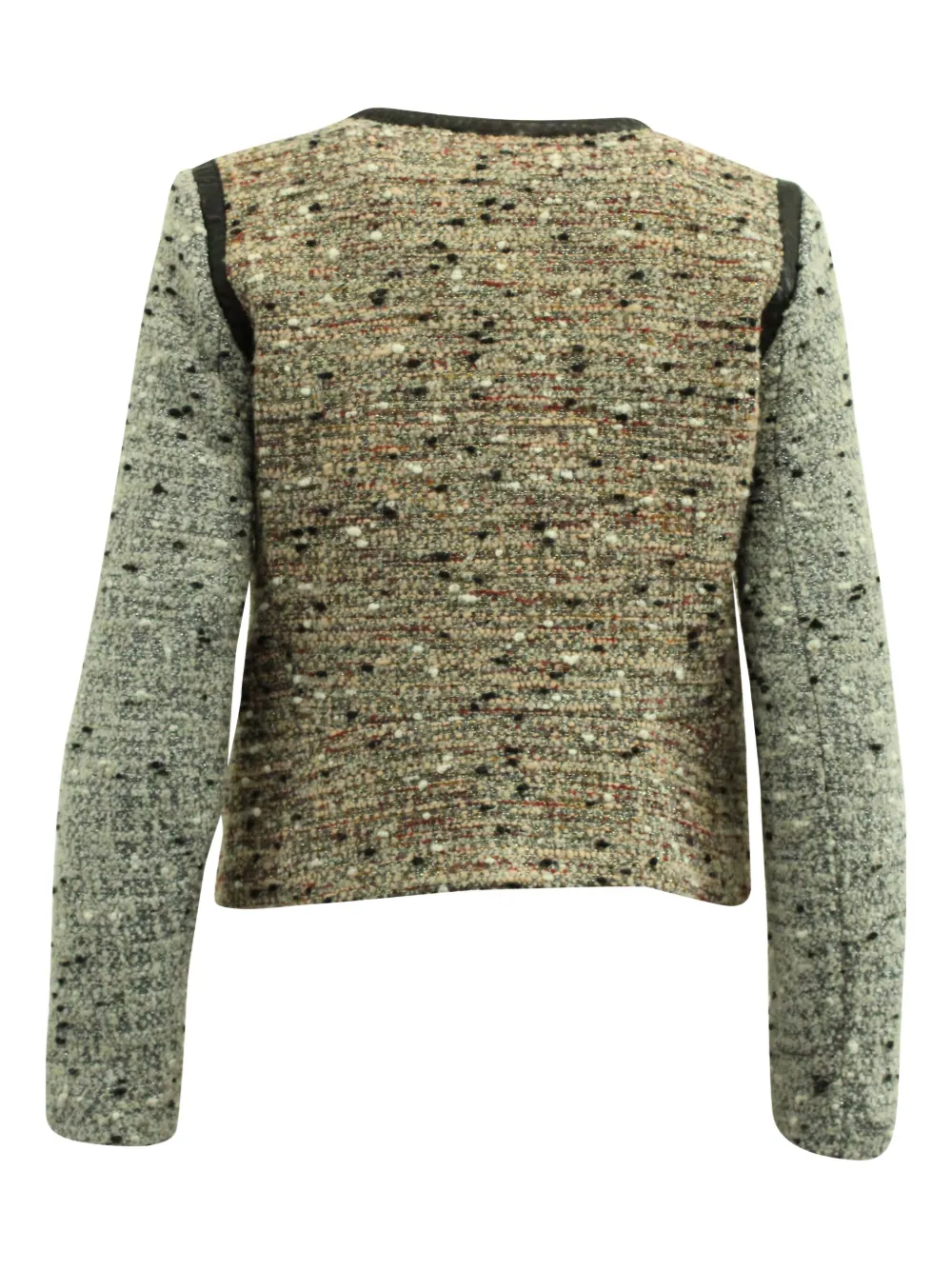 Pre-owned Sandro Tweed Jacket In Neutral