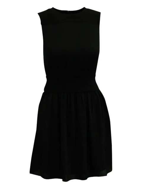 Theory crew-neck shirred dress