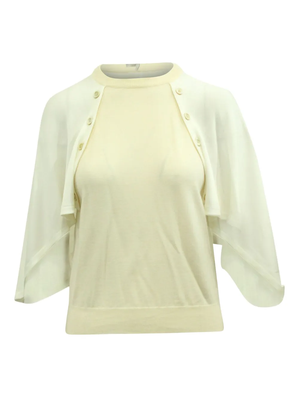 Pre-owned Chloé Vintage Wool Top In White