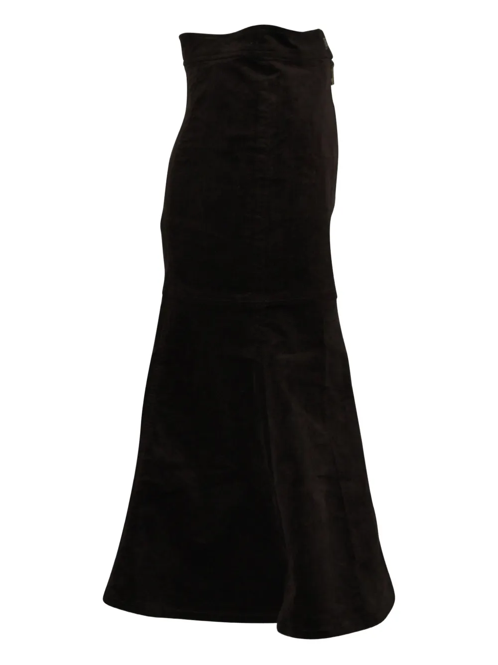 Pre-owned Zadig & Voltaire Velvet Fluted Skirt In Brown