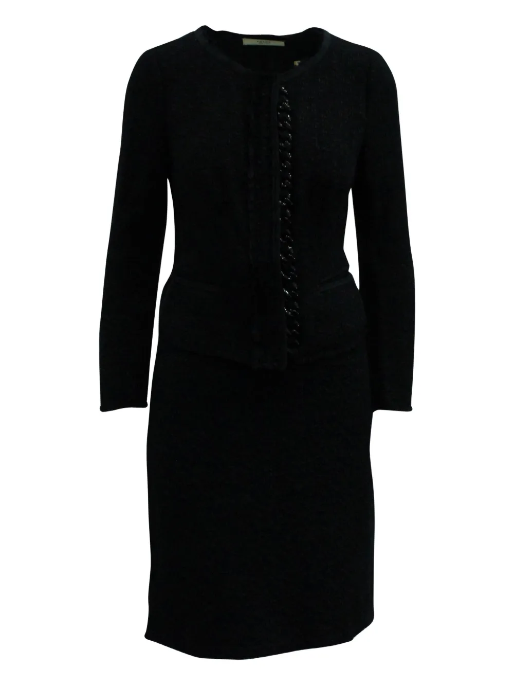 Prada Pre-Owned bouclé-texture skirt suit - Nero