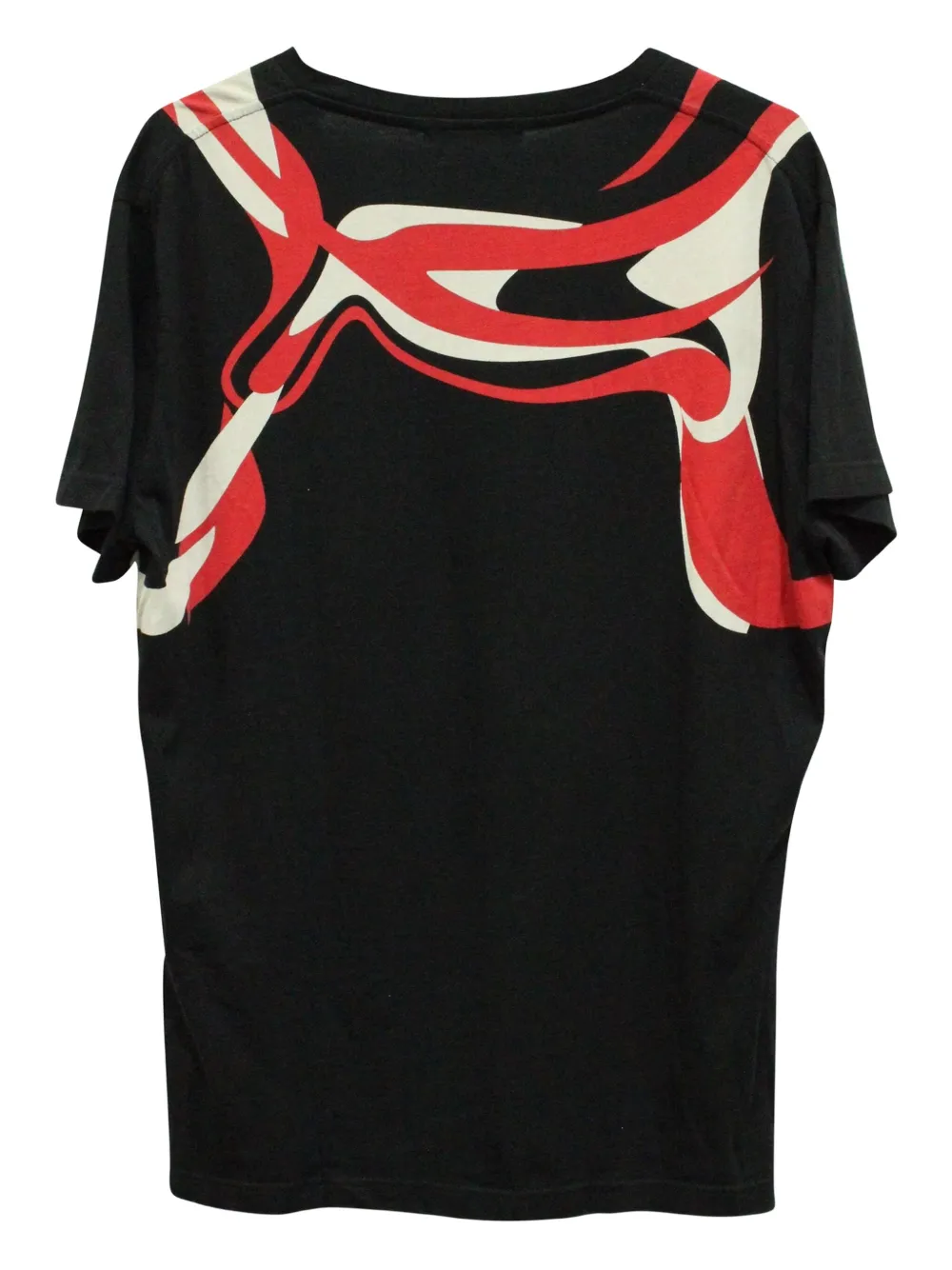 Pre-owned Alexander Mcqueen Swirl-print Short-sleeve T-shirt In Black