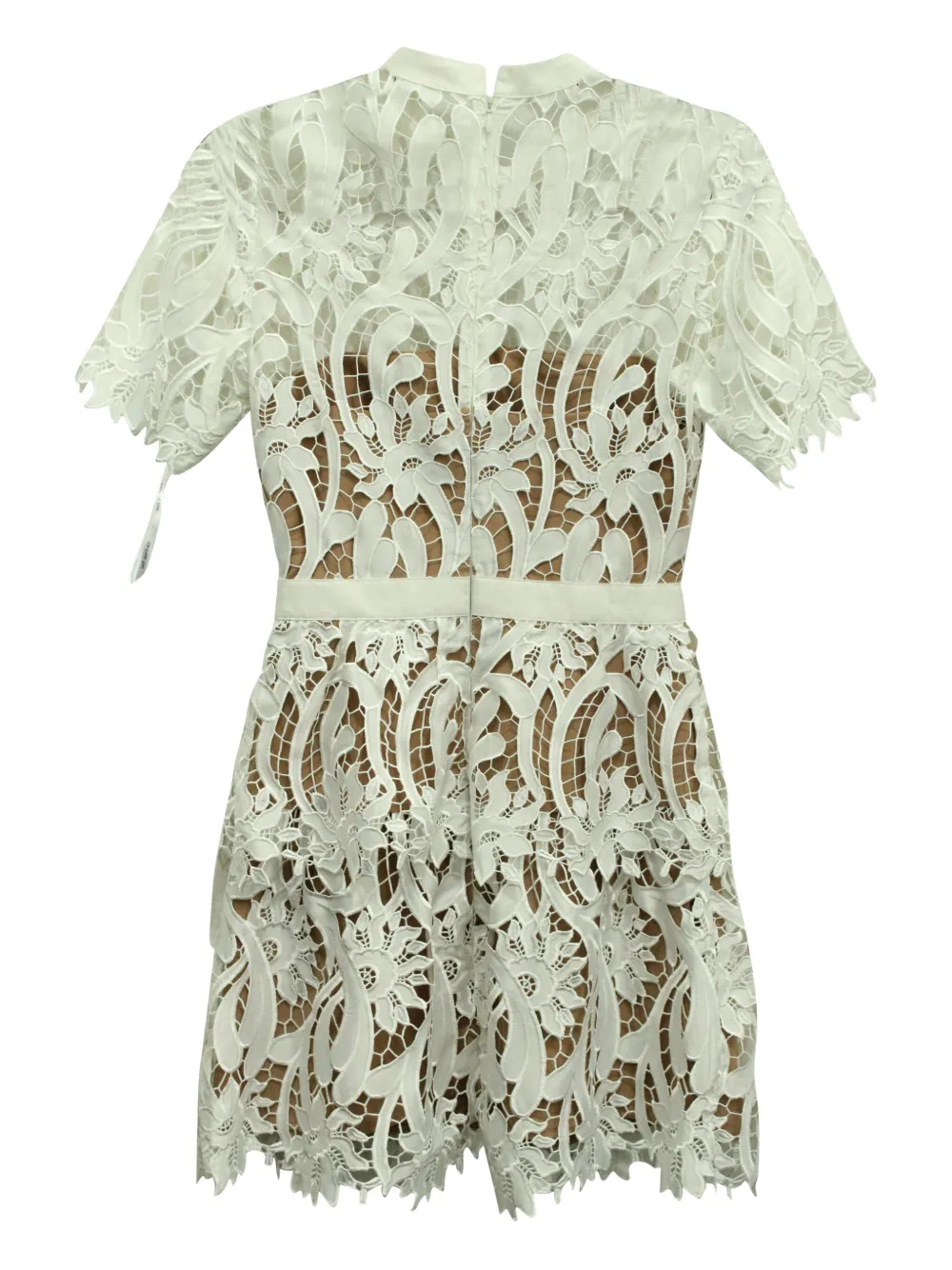 Pre-owned Self-portrait A-line Lace Mini Dress In White