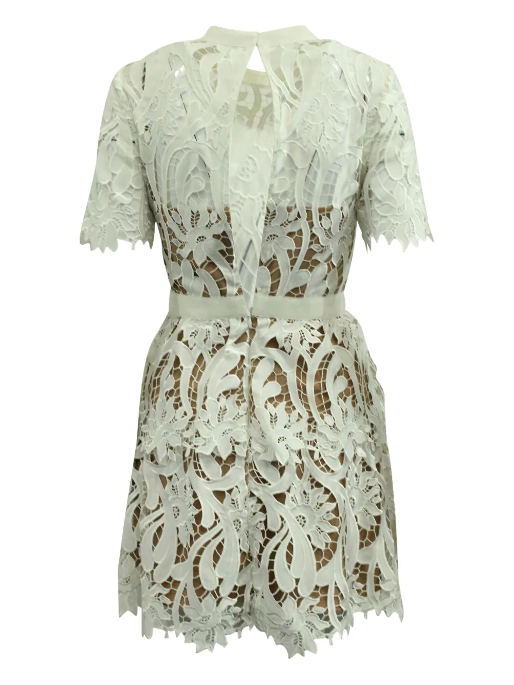 Self-Portrait A-line lace mini dress - Wit