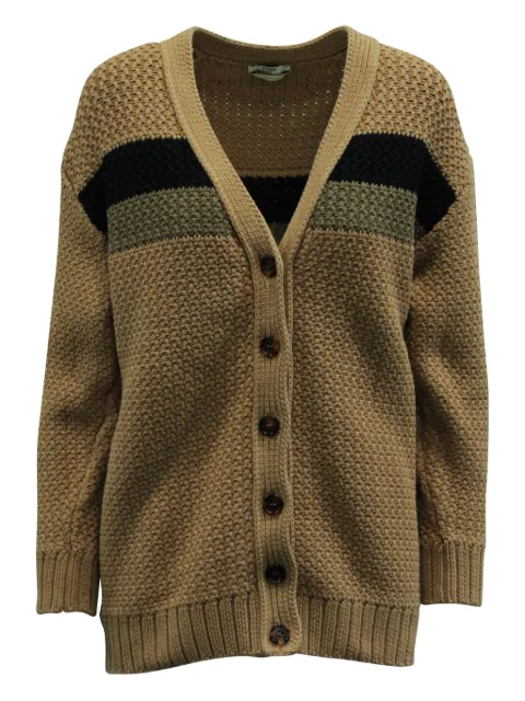 Fendi Pre-Owned stripe-detail cardigan