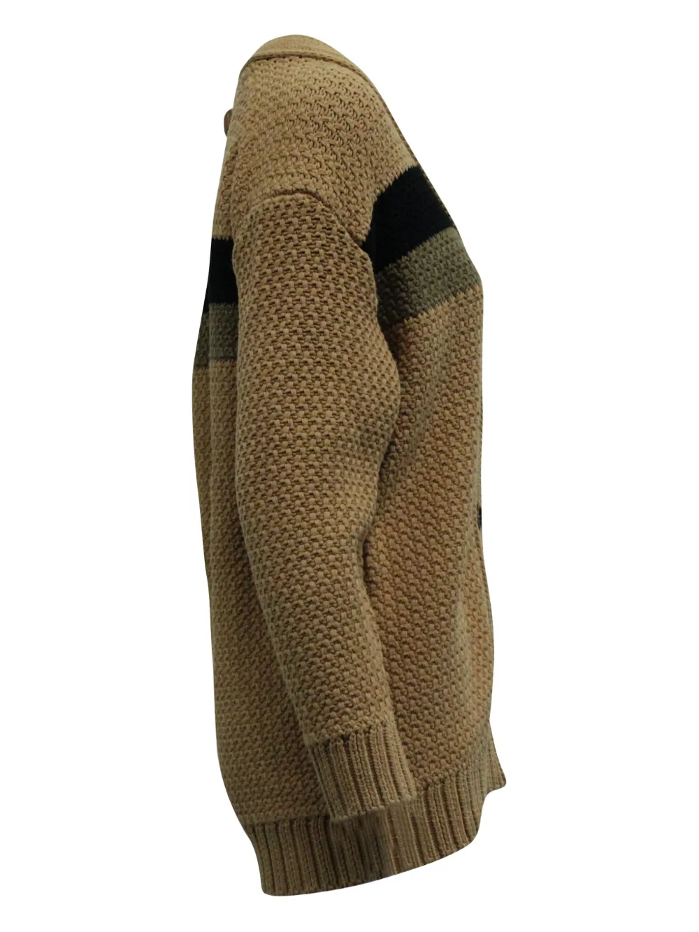 Pre-owned Fendi Stripe-detail Cardigan In Brown