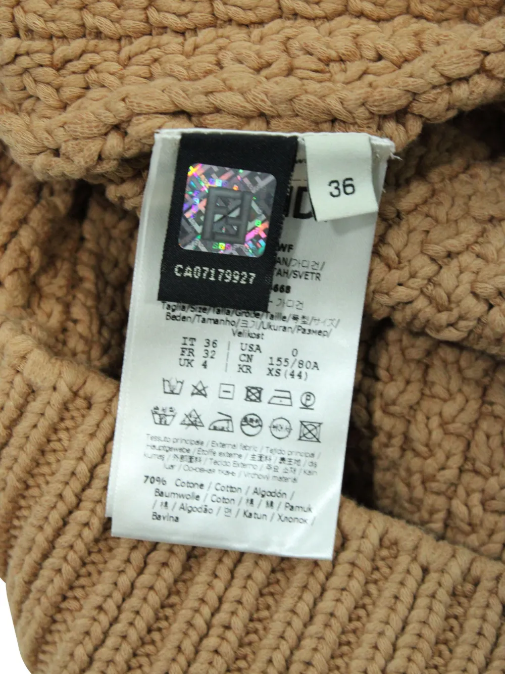 Pre-owned Fendi Stripe-detail Cardigan In Brown