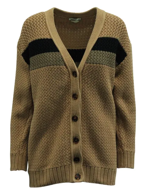 Fendi Pre-Owned كارديغان مزين بخطوط
