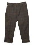 Junya Watanabe MAN plaid-pattern cotton trousers - Brown