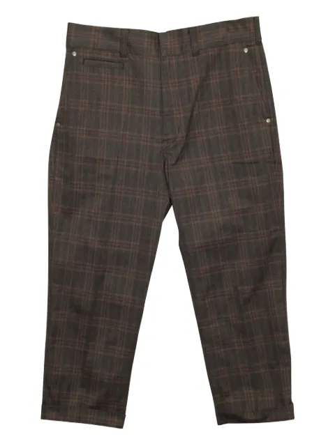 Junya Watanabe MAN plaid-pattern cotton trousers