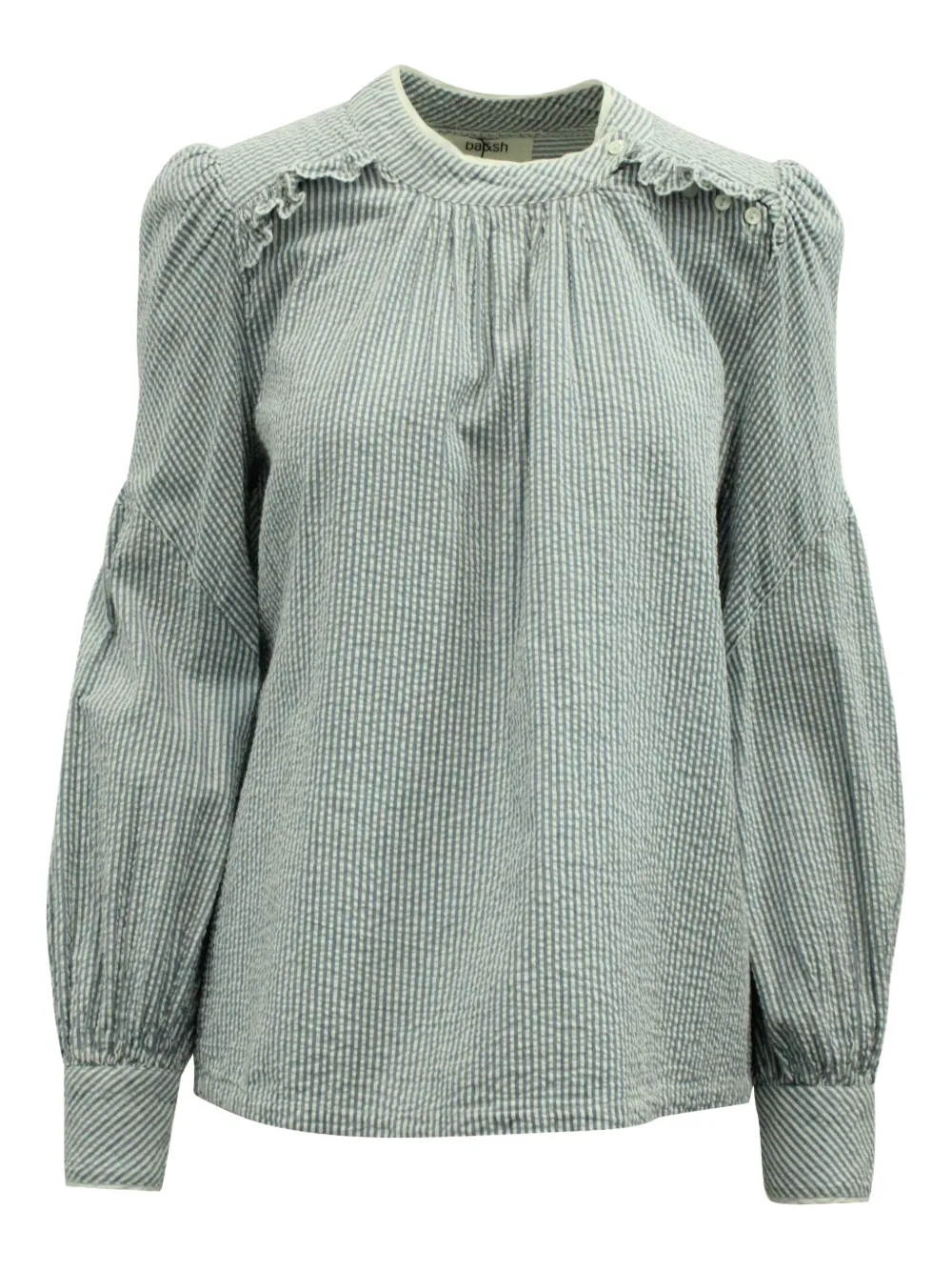 Ba&Sh striped ruffled blouse | Grey | Image 1