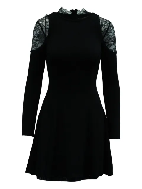 alice + olivia  lace-collar long-sleeved dress