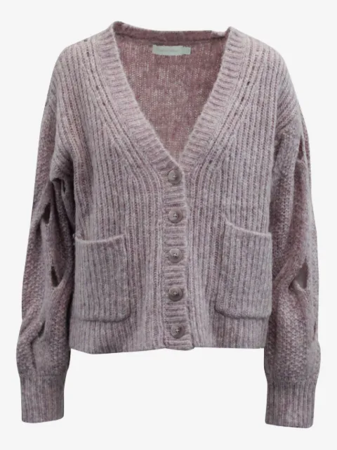 SIMKHAI  cable-knit pocket cardigan