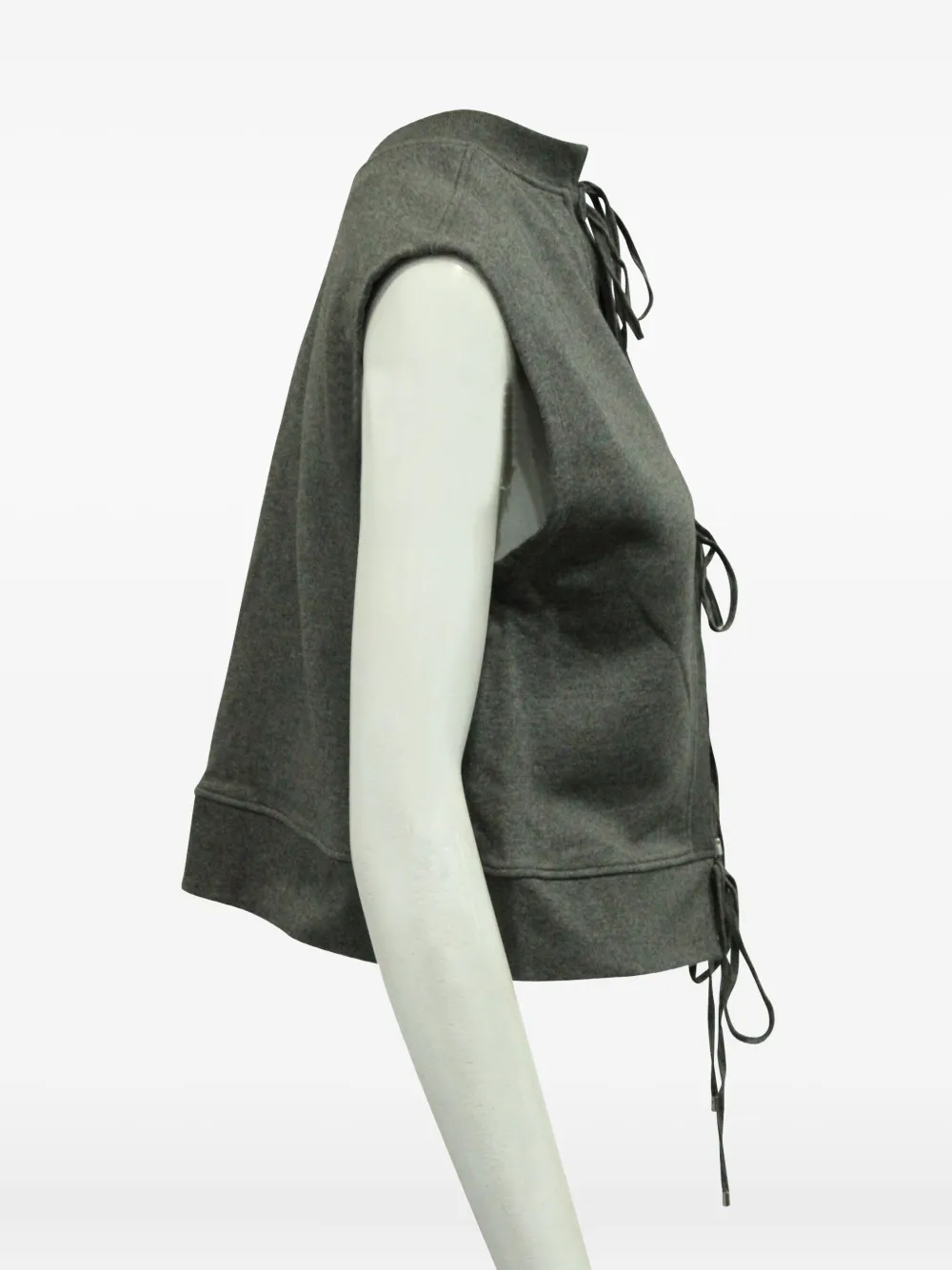Pre-owned Alexander Wang Tie-front Cotton Vest In Gray