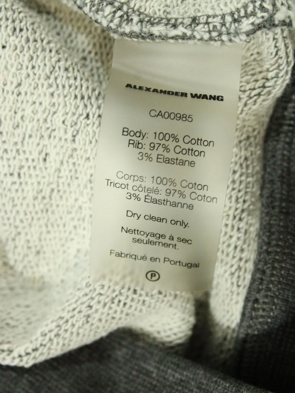 Pre-owned Alexander Wang Tie-front Cotton Vest In Gray