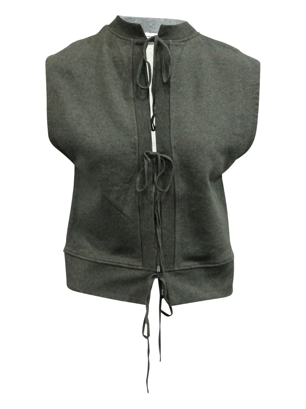 Pre-owned Alexander Wang Tie-front Cotton Vest In Gray