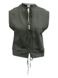 Alexander Wang tie-front cotton vest - Grey