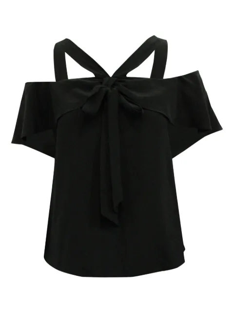Temperley London cold-shoulder ruffled top