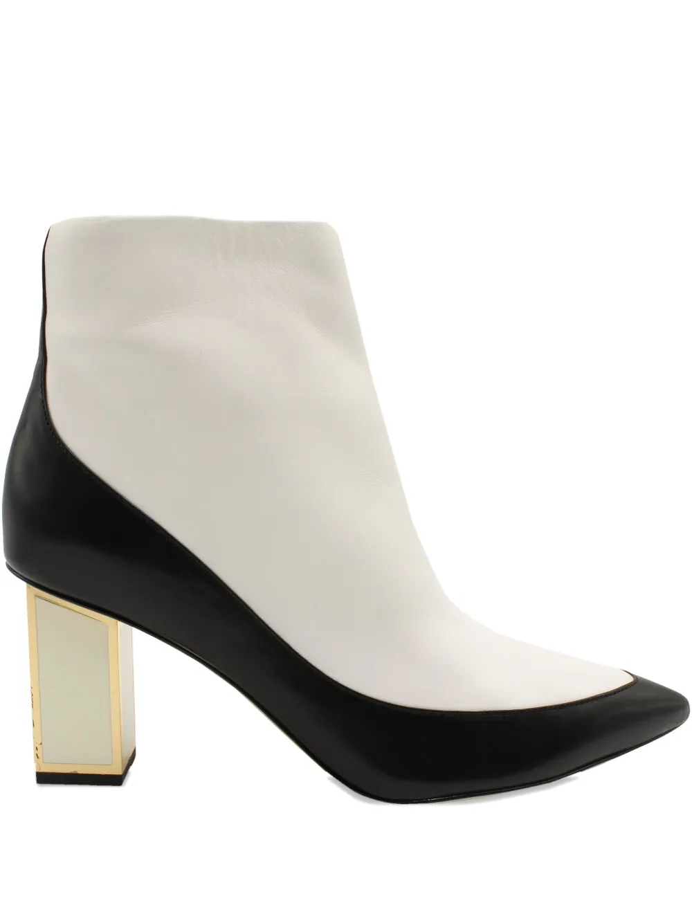 Pre-owned Diane Von Furstenberg Cainta Boots In White