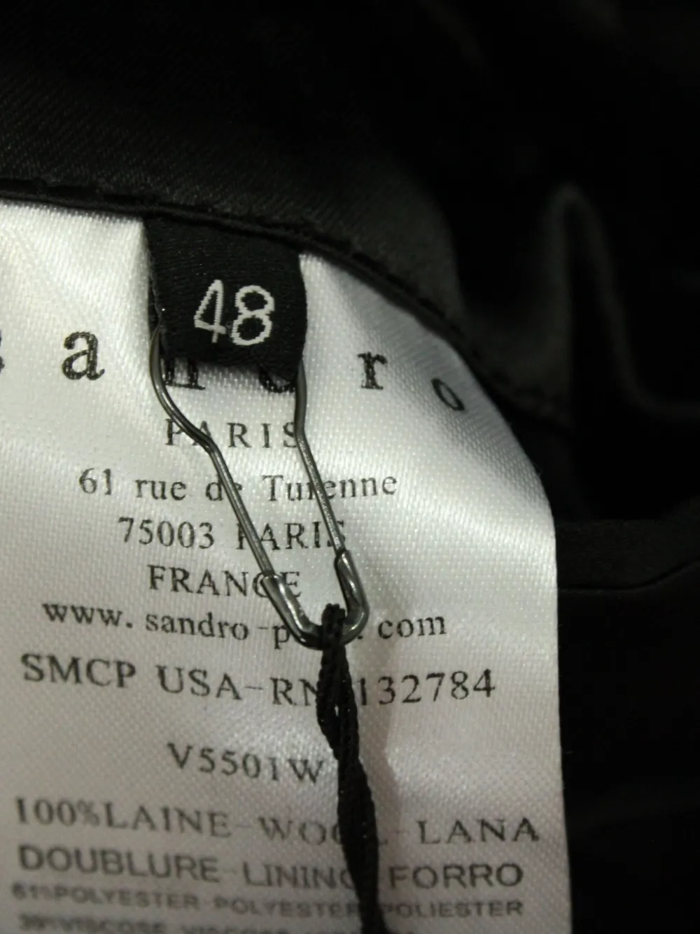 Pre-owned Sandro Wool Blazer In Black