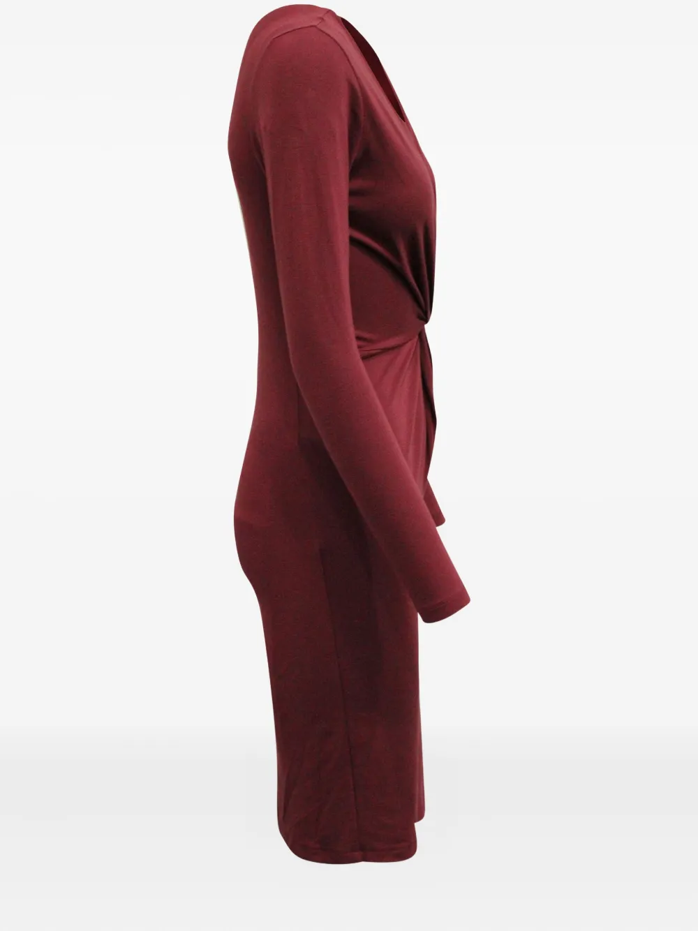 Iris & Ink knot-detail midi dress - Rood