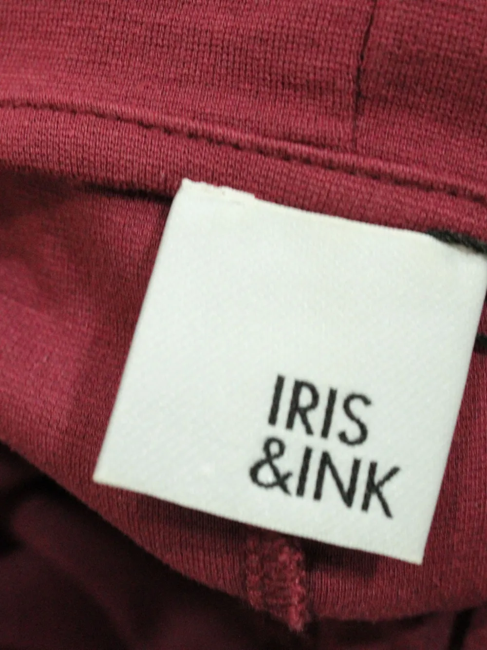Pre-owned Iris & Ink Knot-detail Midi Dress In Red