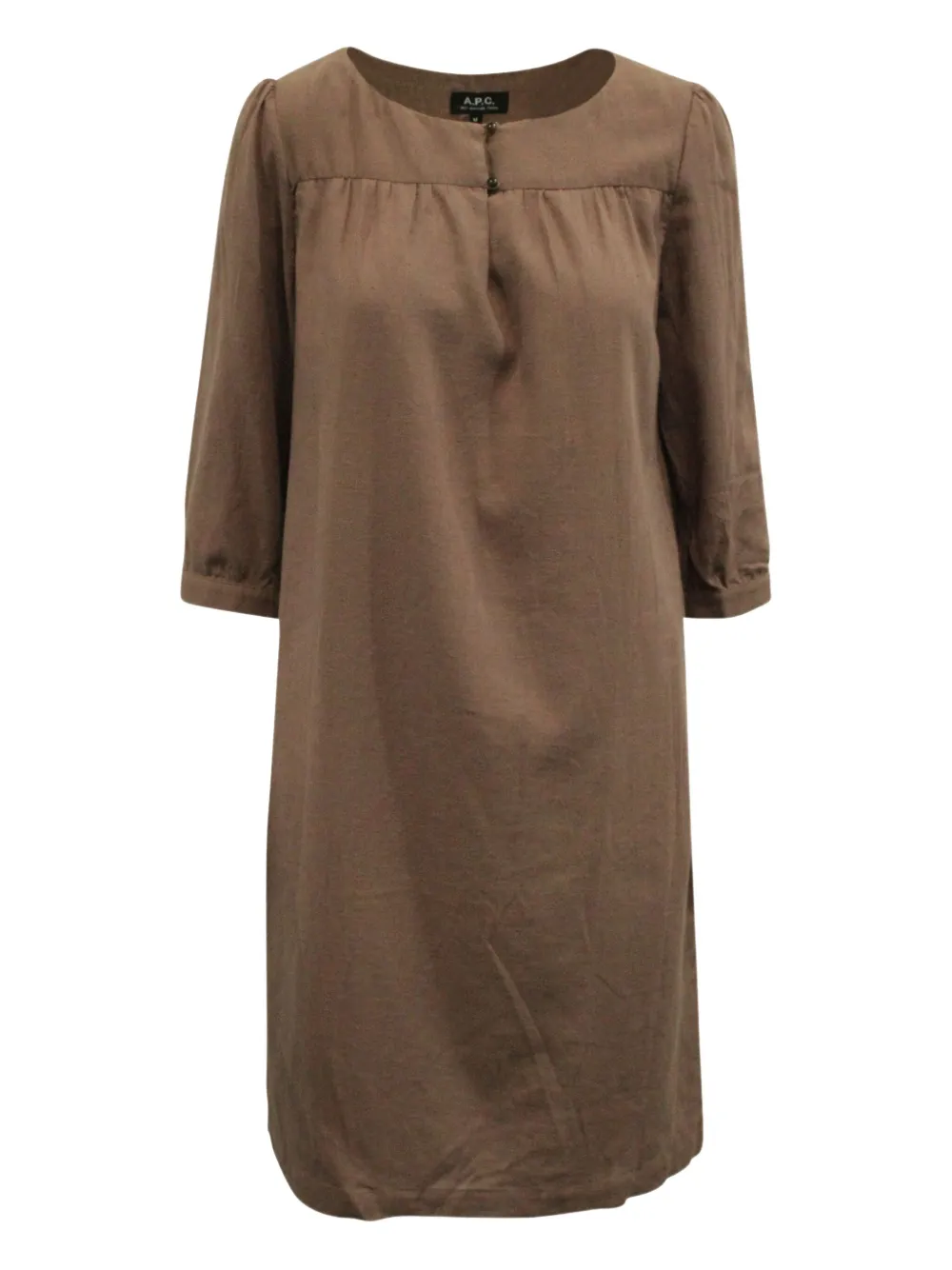 A.P.C. belted cotton midi dress | Brown | Image 1