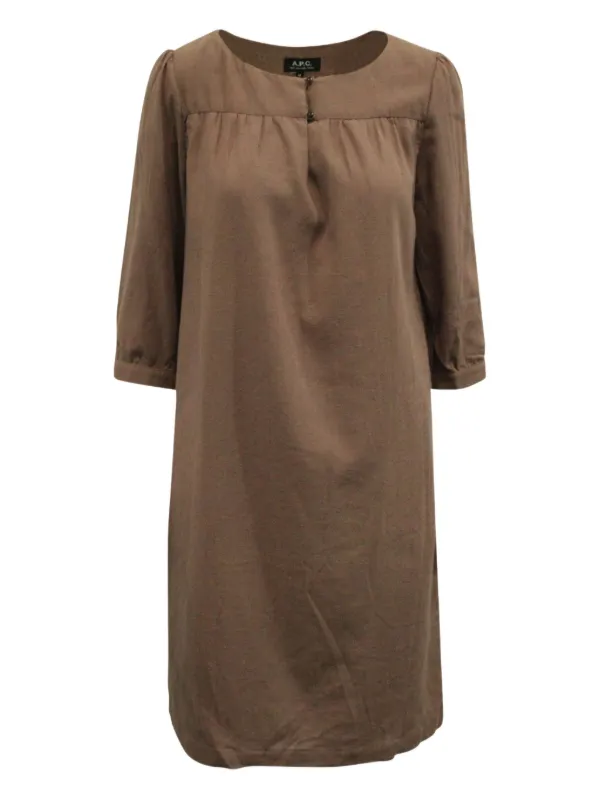 apc cotton dress A.P.C. Organic Cotton Straight Cut Below-Knee Dress (All New In) IFCHIC.COM