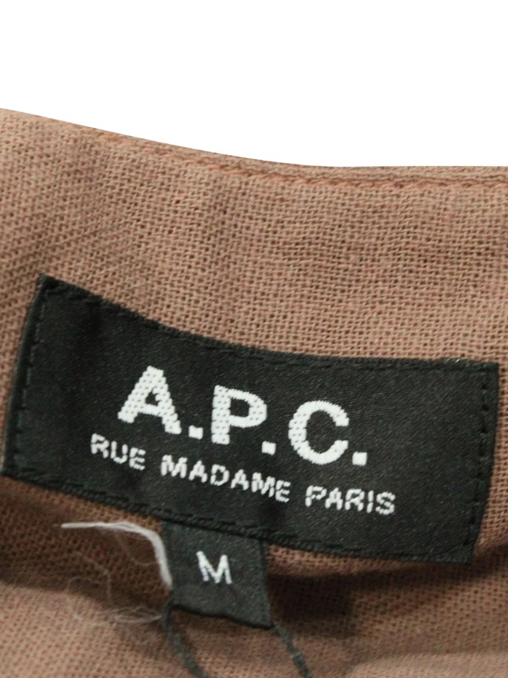 Pre-owned Apc Belted Cotton Midi Dress In Brown