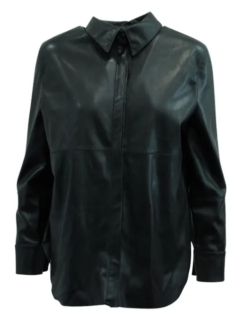 Nanushka faux-leather shirt