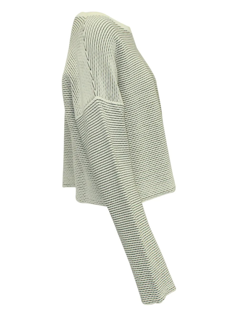 Pre-owned Theory Striped Sweater In White