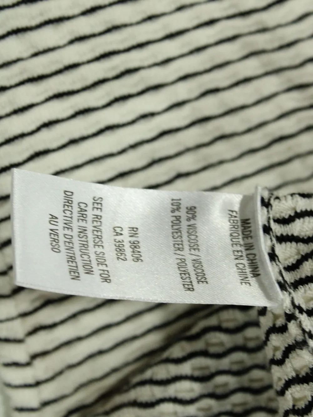 Pre-owned Theory Striped Sweater In White