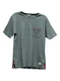 Thom Browne grid-print pocket T-shirt - Grey