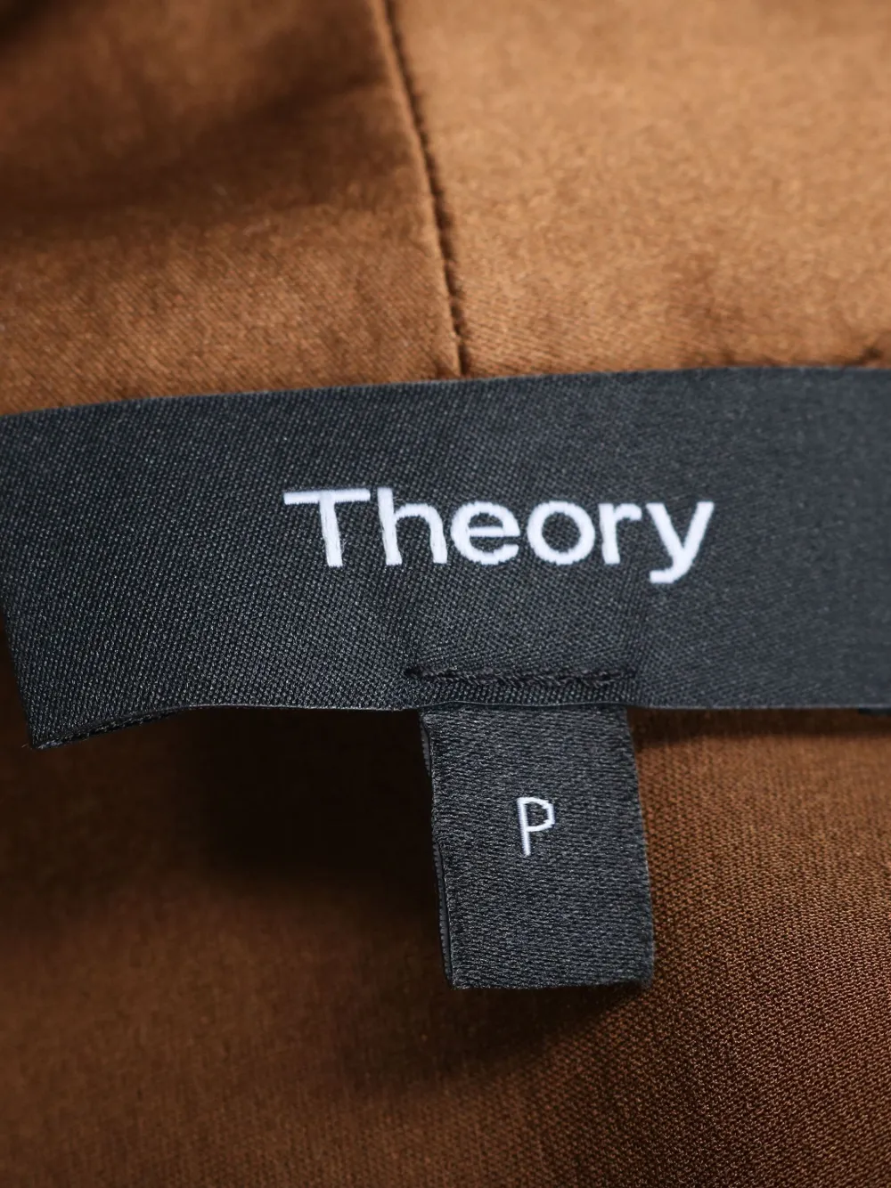 Pre-owned Theory Draped Cap-sleeve Top In Brown