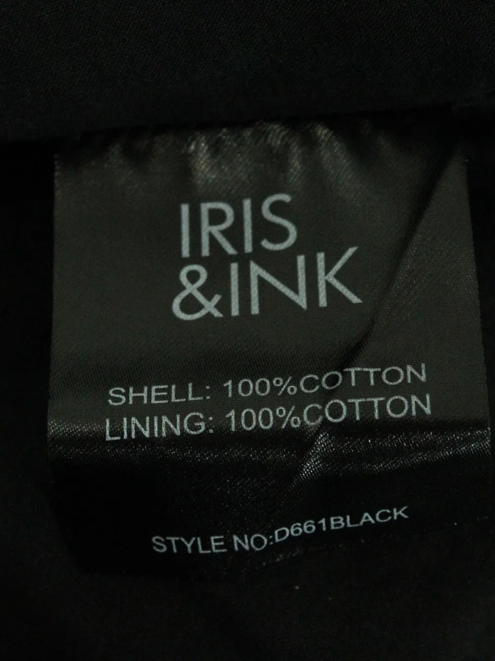 Pre-owned Iris & Ink V-neck Dress In Black