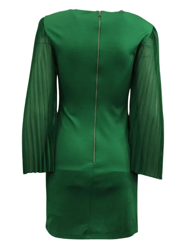 green emerald velvet dress Green Puff Sleeve Mini Dress by Alice + Olivia main image 1