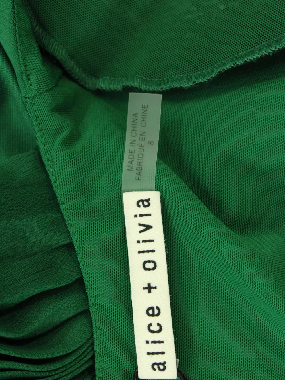 Pre-owned Alice And Olivia Long Sleeve Dress In Green