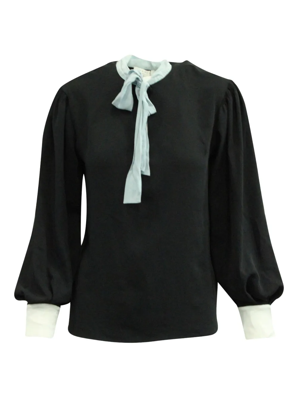 SANDRO bow-detail long-sleeved blouse | Black | Image 1