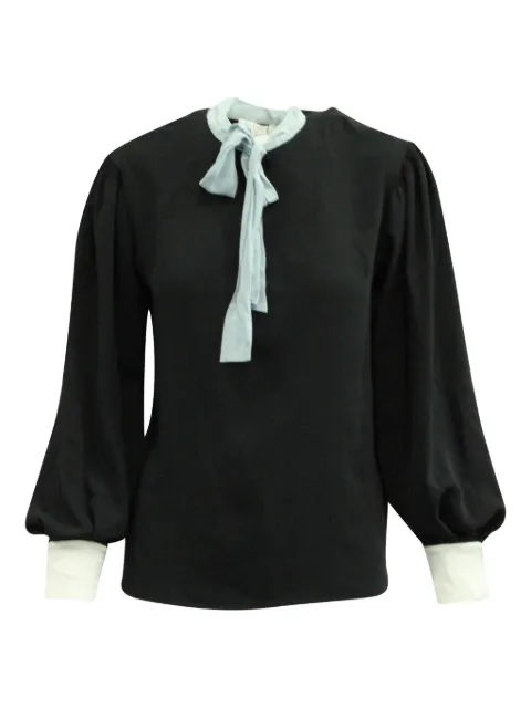 SANDRO bow-detail long-sleeved blouse