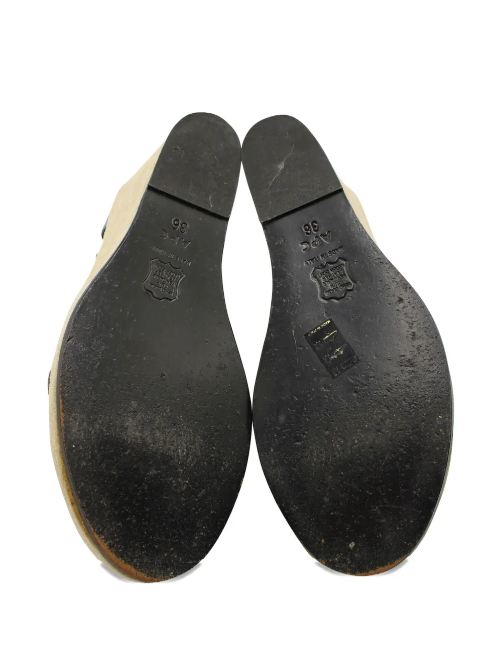 Pre-owned Apc Cross-straps Wedge Sandals In Blue