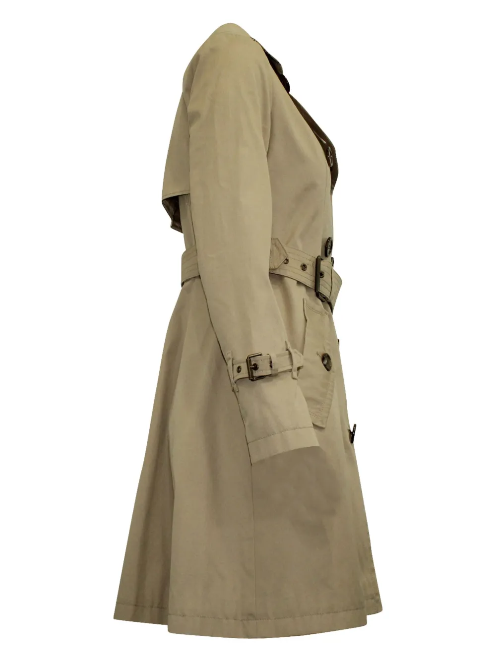 Pre-owned Burberry Double-breasted Trench Coat In Neutral
